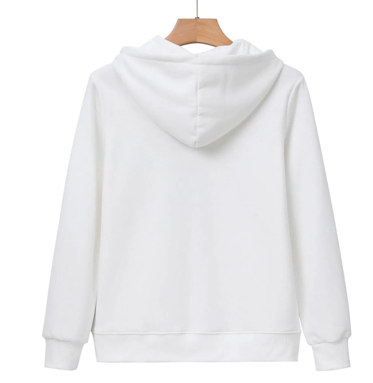 White Zipped High Quality Hoodie - Image 2